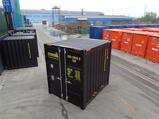10ft HICUBE black closed - TITAN Containers
