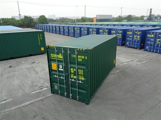 20ft HICUBE green closed - TITAN Containers
