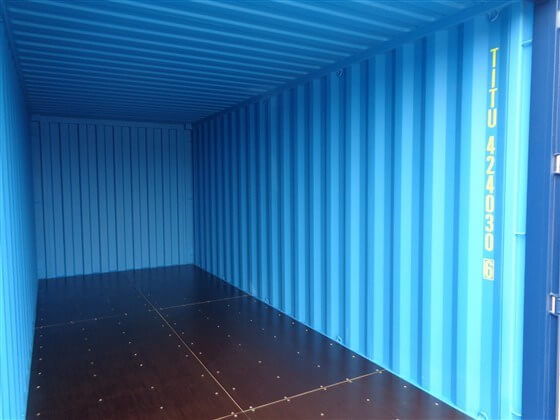 20ft Blue Standard Container open - TITAN Containers