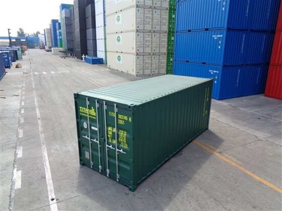 20ft Container green closed - TITAN Containers