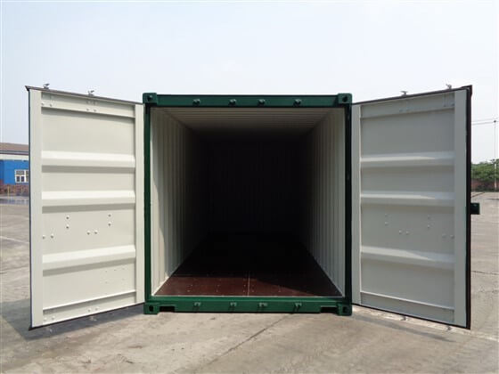 20ft Container green open - TITAN Containers