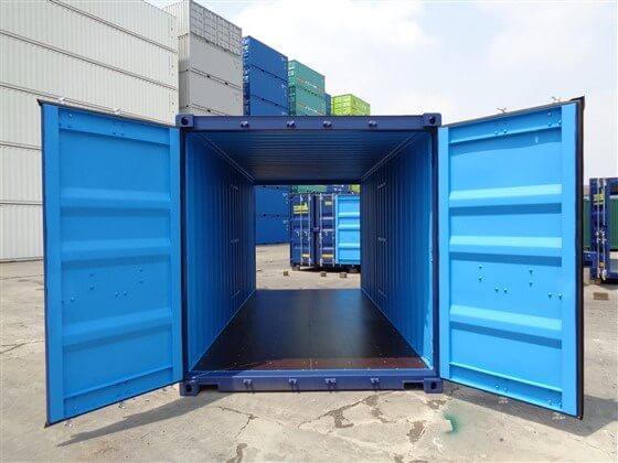 20ft Doors in both ends blue open - TITAN Containers