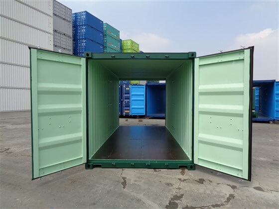 20ft Doors in both ends green open - TITAN Containers