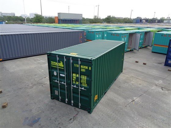 20ft with doors in both ends green - TITAN Containers
