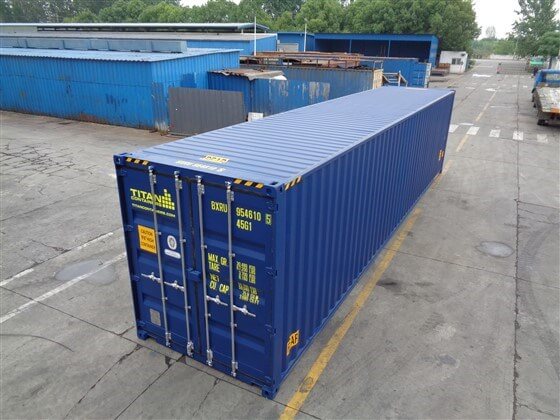 40ft HICUBE Doors in both ends blue Container - TITAN Containers