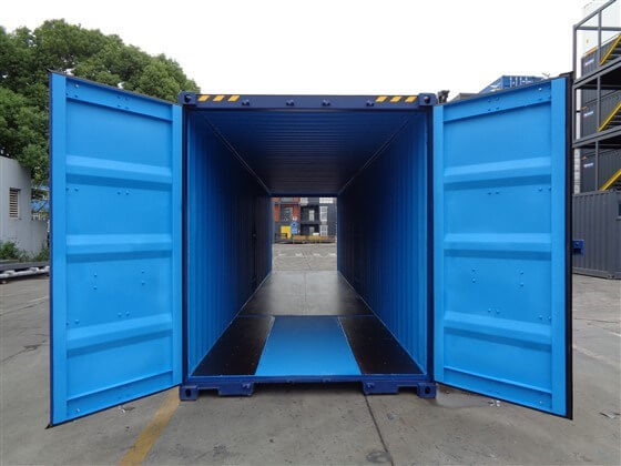 40ft HICUBE Doors in both ends blue open - TITAN Containers