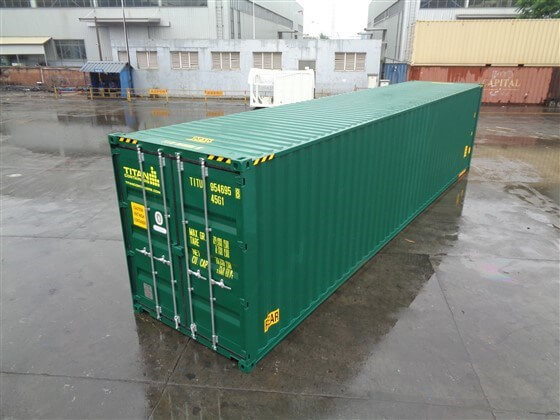 40ft HICUBE Doors in both ends green - TITAN Containers