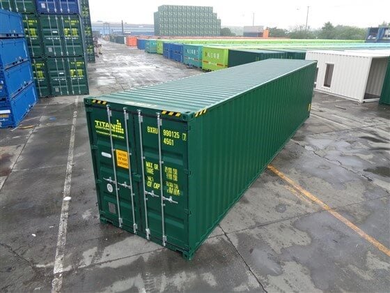 40ft HICUBE green Container - TITAN Containers