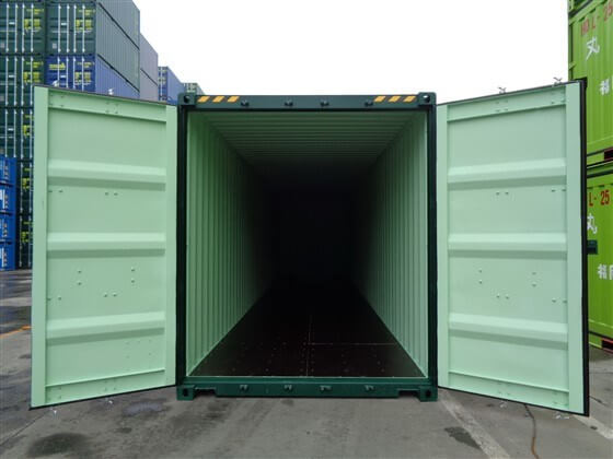 40ft HICUBE green open - TITAN Containers