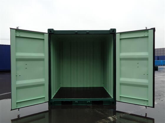6ft Standard Container Open Green - TITAN Containers