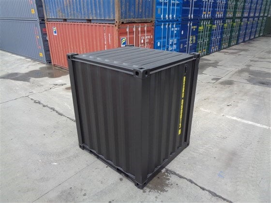 6ft Standard Container black closed - TITAN Containers