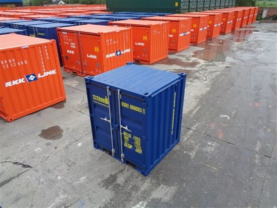 6ft Standard Container blue closed - TITAN Containers