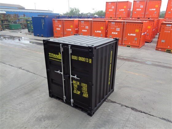 6ft Standard Container closed black - TITAN Containers