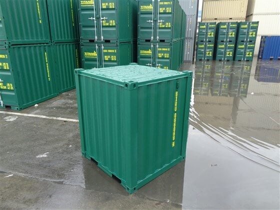 6ft Standard Container closed green - TITAN Container