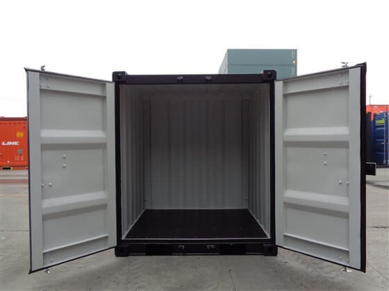 6ft Standard Container open black - TITAN Containers