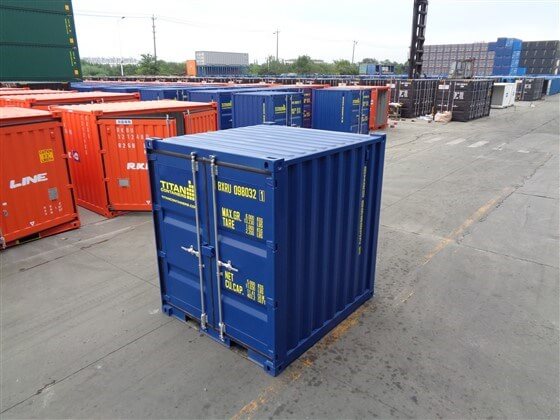 8ft Standard Container closed blue - TITAN Containers