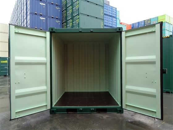 8ft Standard Container open green - TITAN Containers