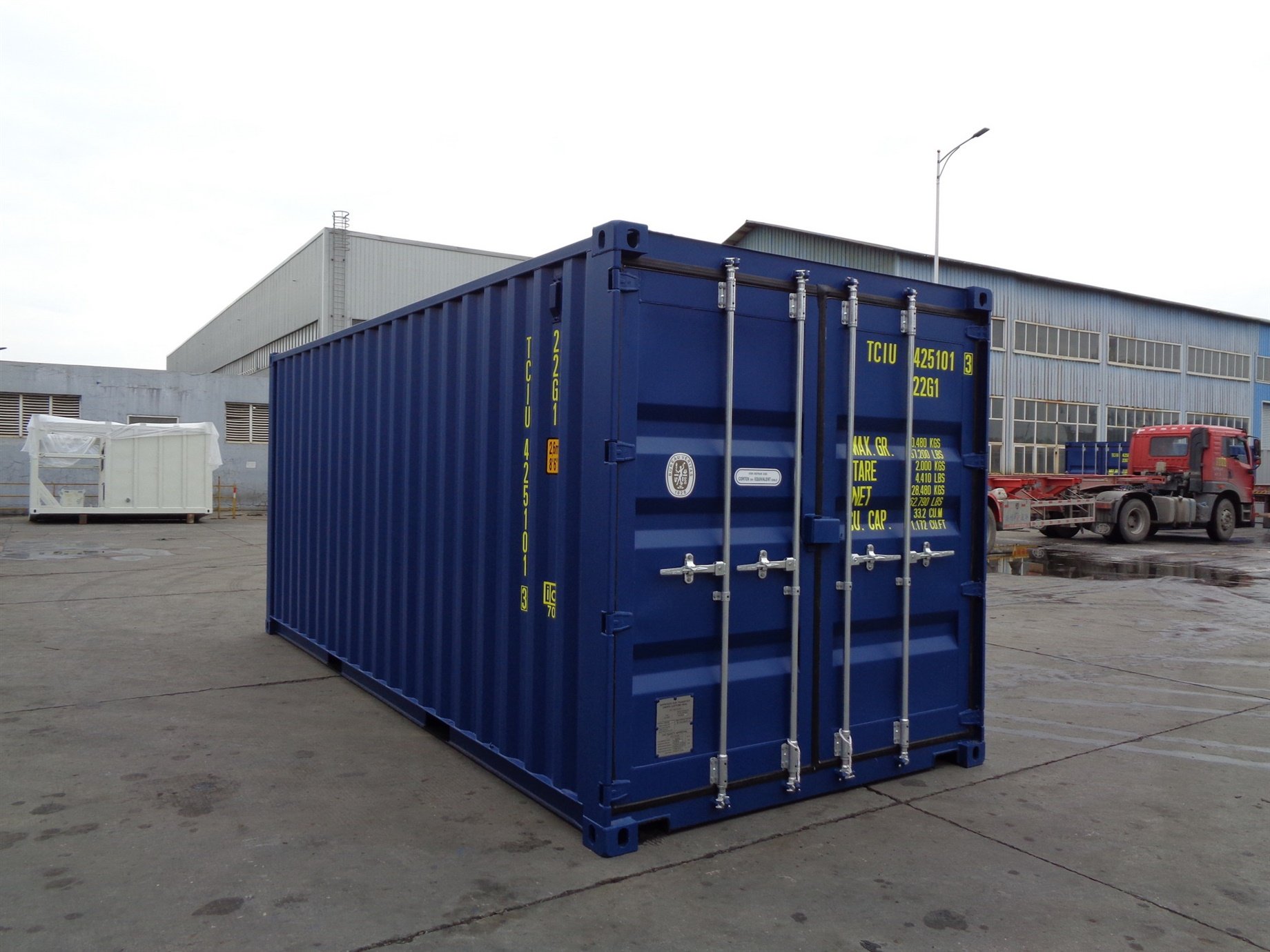 20 foot HC High Cube blue storage container titan containers
