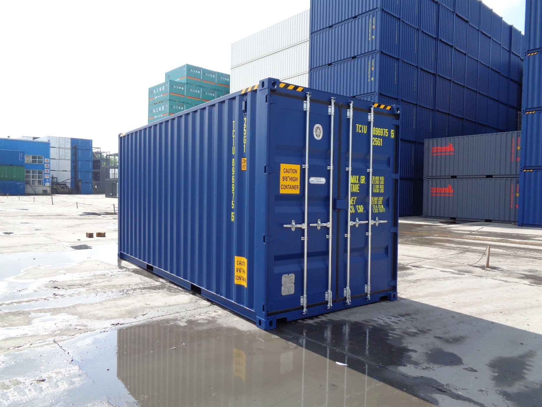20 foot HC blue storage container titan containers