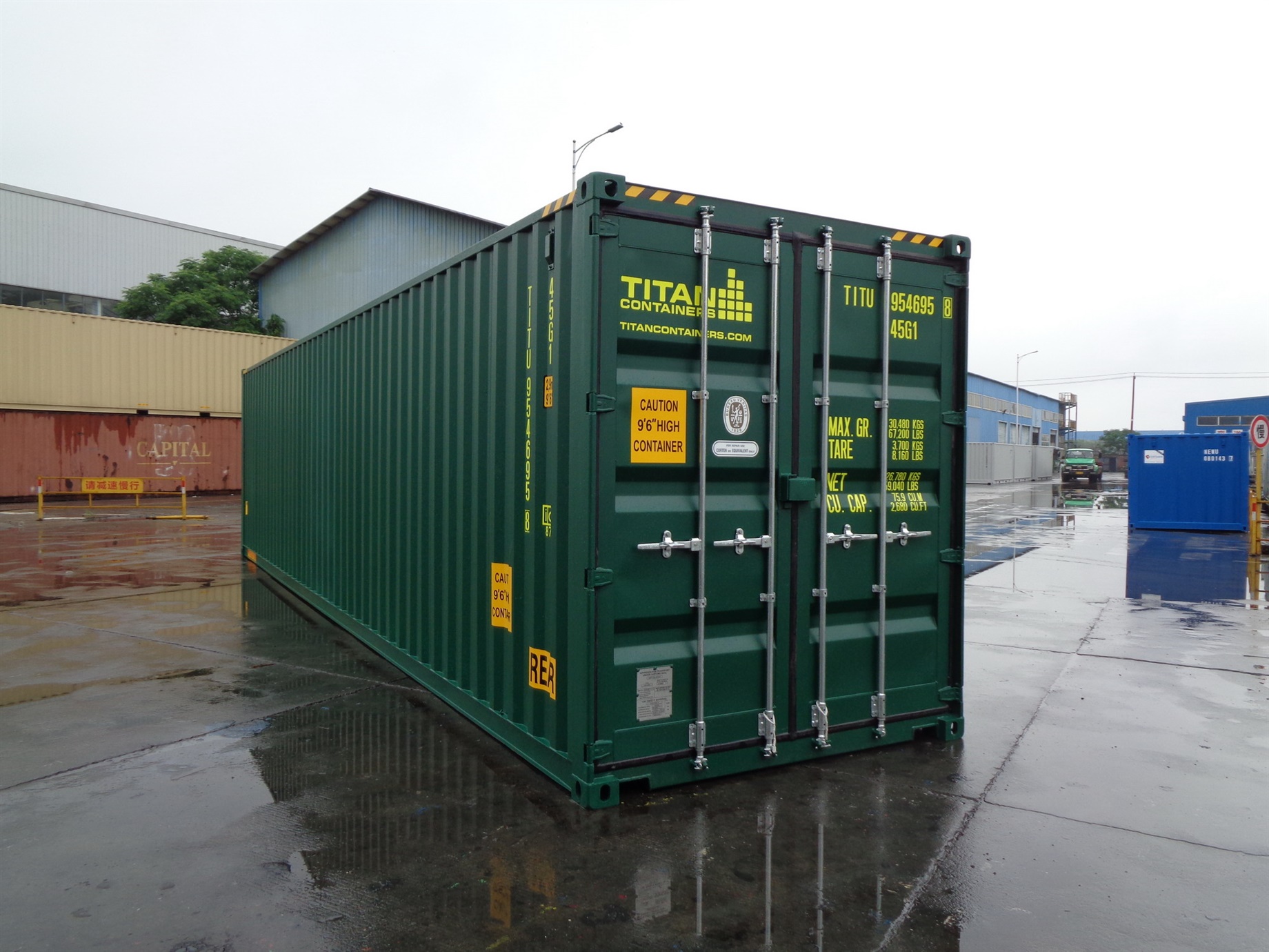 Storage Container with doors on each end closed doors 40 outside