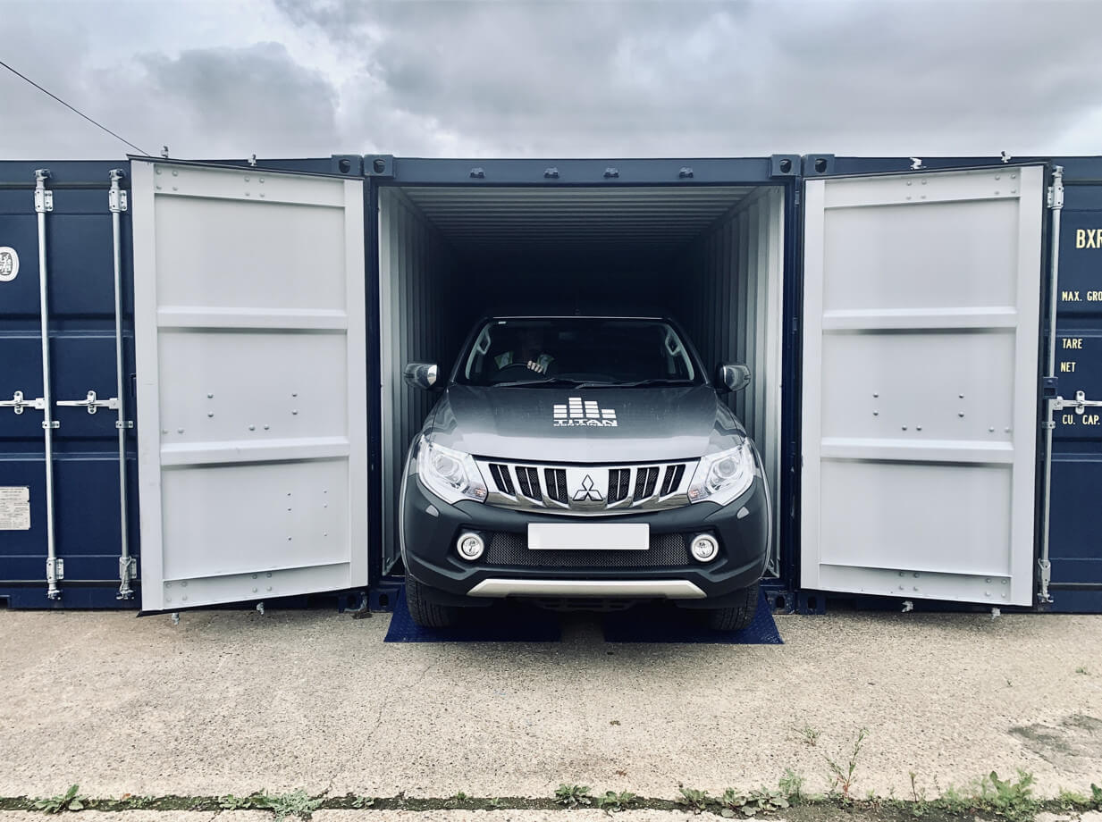 Car storage inside container Self Storage