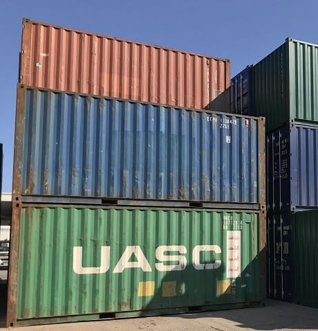 Used containers stack