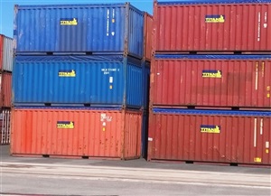 Used Containers Stacked - TITAN Containers