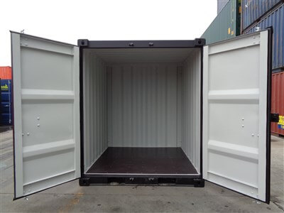10ft container in black open door - TITAN Containers