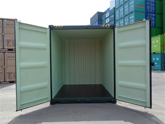 10 FT OPEN DOOR GREEN CONTAINER - TITAN Containers