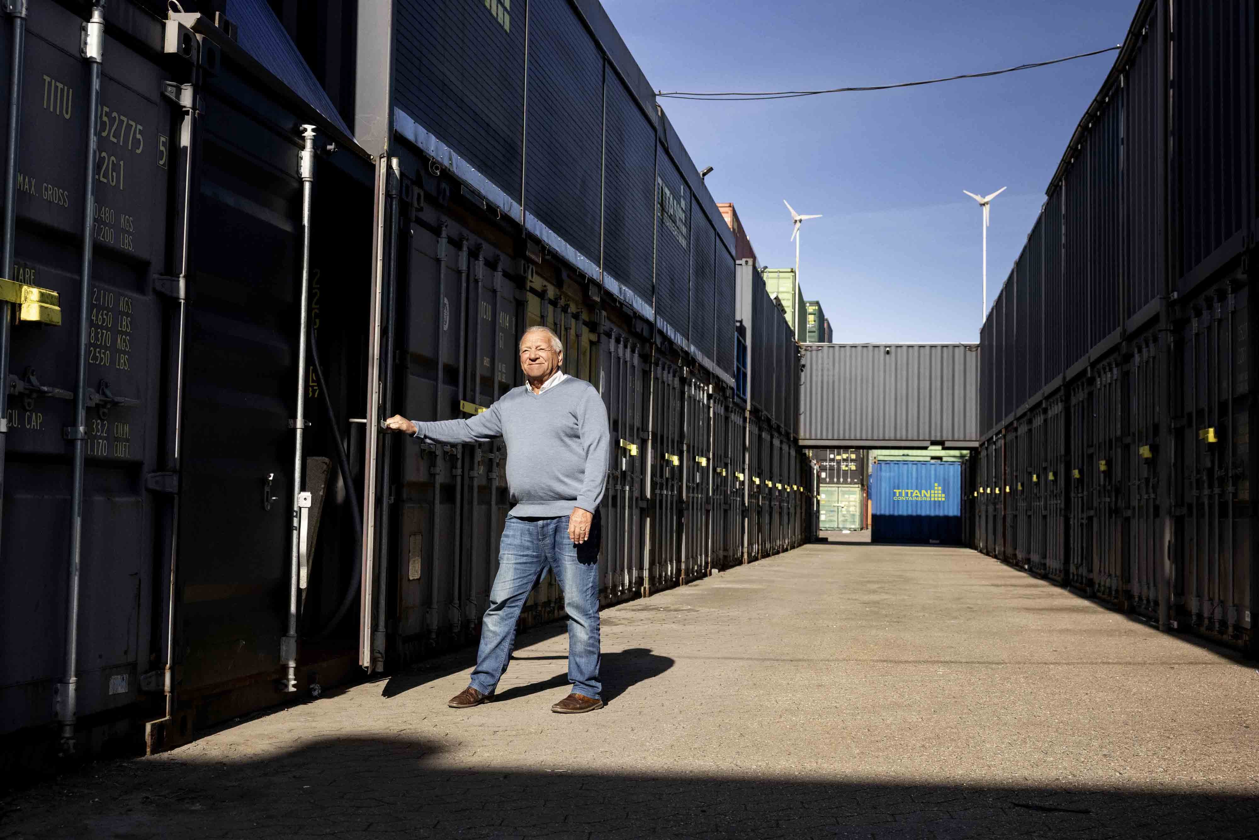 TITAN Containers Layland Barker CEO SELF STORAGE Opening Door sun in face