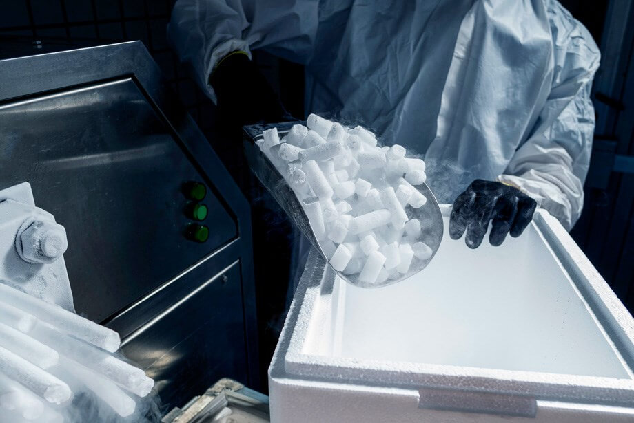 Safe storage with dry ice